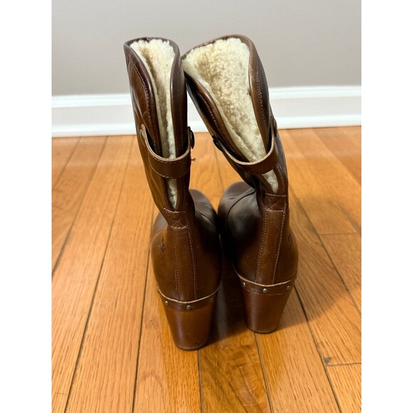 UGG Lynnea Leather Ankle Boots Size 7 - Picture 8 of 10